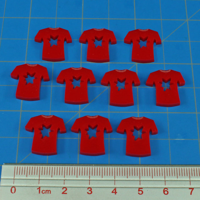 Red Shirt, Damage Tokens (10)-Tokens-LITKO Game Accessories