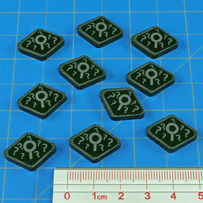 LITKO Horror Card Game Clue Tokens, Translucent Green (10)-Tokens-LITKO Game Accessories
