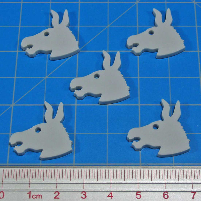 Donkey Tokens, Grey (5)-Tokens-LITKO Game Accessories
