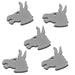 Donkey Tokens, Grey (5)-Tokens-LITKO Game Accessories