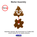 Poop Emoji Markers, Brown (5) - LITKO Game Accessories