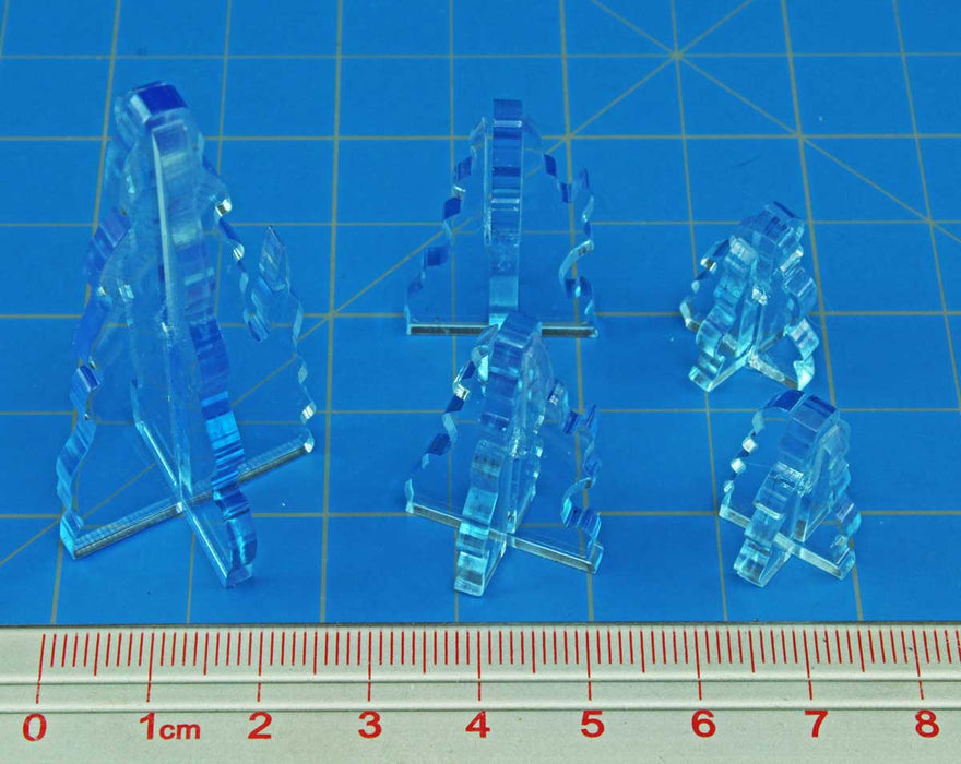 Stalagmite Terrain Marker Set, Transparent Light Blue (5)-Tokens-LITKO Game Accessories