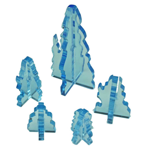 LITKO Stalagmite Terrain Marker Set, Transparent Light Blue (5)-Tokens-LITKO Game Accessories