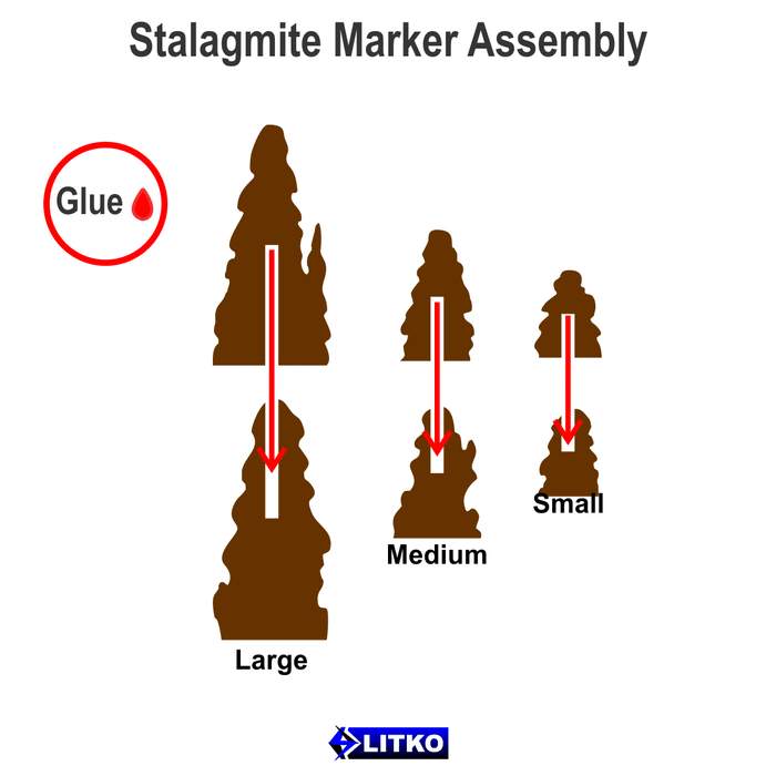 Stalagmite Terrain Marker Set, Transparent Light Blue  (5) - LITKO Game Accessories