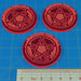 LITKO Cthulhu Pentagram Sealed Gate Tokens Compatible with the Cthulhu Horror Games, Fluorescent Pink (3) - LITKO Game Accessories