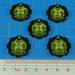 Armageddon 2-Tone Pinned Token Set, Transparent Yellow & Translucent Green (5)-Tokens-LITKO Game Accessories