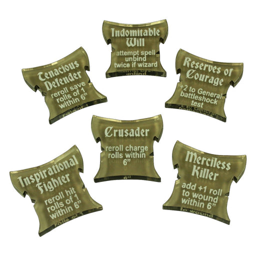 LITKO Command Ability Token Set Compatible with Warhammer: Age of Sigmar: SKIRMISH (6)-Tokens-LITKO Game Accessories