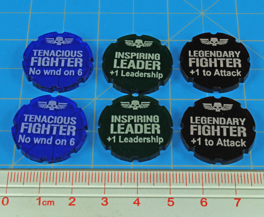 WHv8: Warlord Traits Token Set, Multi-color (6)-Tokens-LITKO Game Accessories