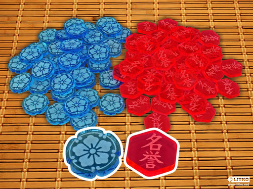 LITKO Fate and Honor Token Set Compatible with the Legend of the Five Rings (90)-Tokens-LITKO Game Accessories