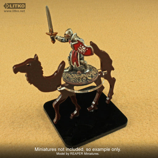 LITKO Camel Character Mount with 2-Inch Square Base, Brown-Character Mount-LITKO Game Accessories