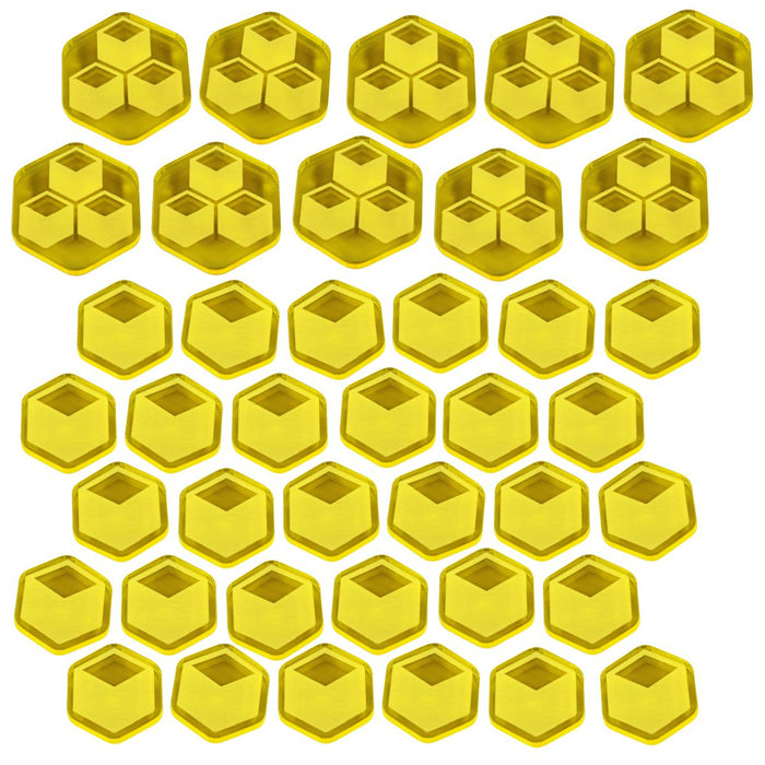 LITKO Trade Goods Token Compatible with Twilight Imperium, Transparent Yellow (40)-Tokens-LITKO Game Accessories