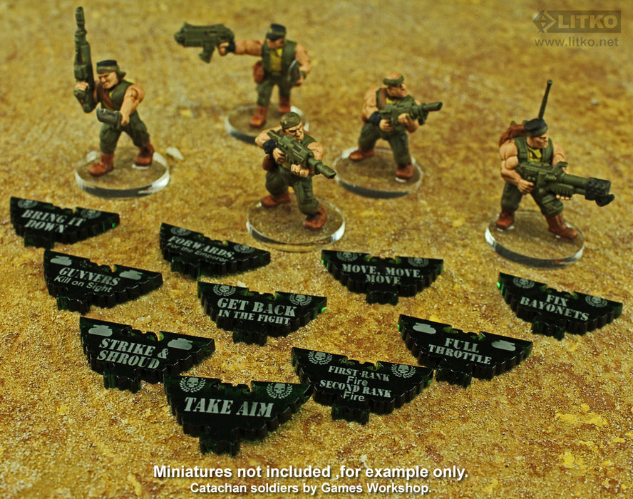 WHv8: Guard Special Orders Token Set, Translucent Green (10)-Tokens-LITKO Game Accessories