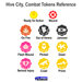 Hive City Combat Token Set, Multi-Colored (65) - LITKO Game Accessories