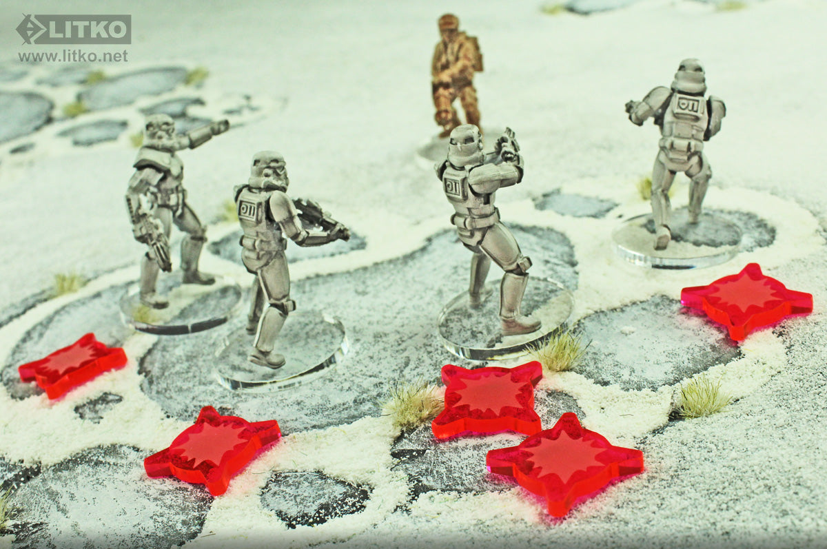 LITKO Wound Token Set Compatible with Star Wars: Legion (15)-Tokens-LITKO Game Accessories