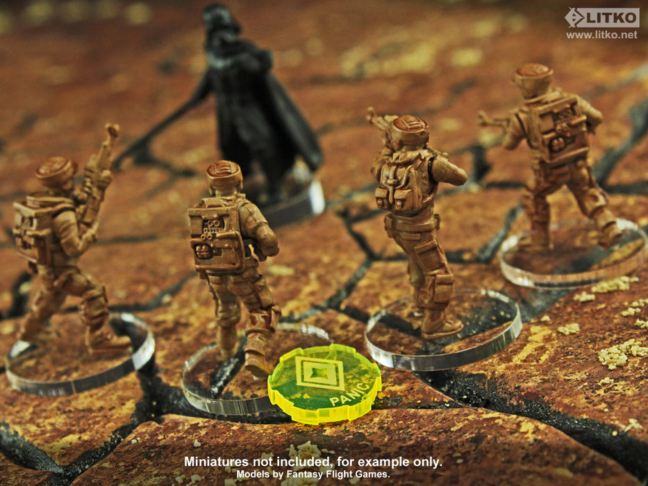 LITKO Panic Tokens Compatible with Star Wars: Legion, Fluorescent Yellow (10)-Tokens-LITKO Game Accessories