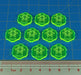 LITKO Dodge Tokens Compatible with Star Wars: Legion, Fluorescent Green (10)-Tokens-LITKO Game Accessories