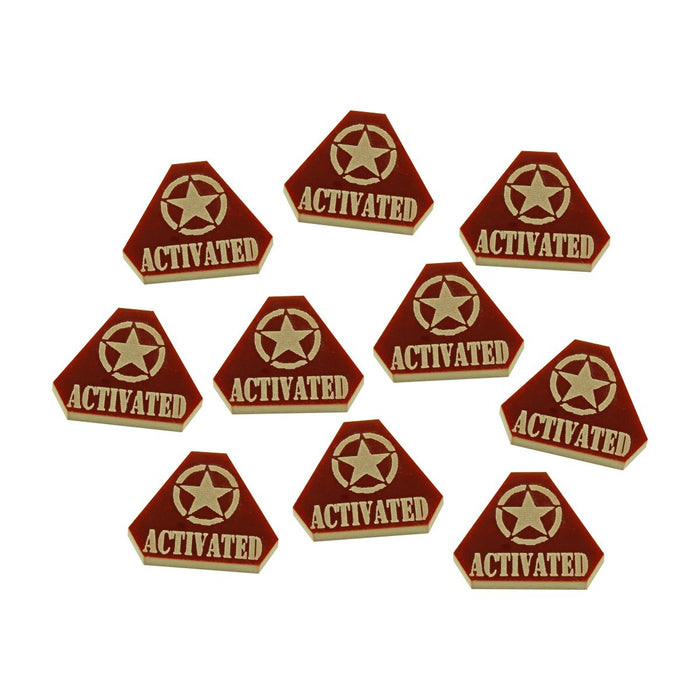 LITKO WWII American Activated Tokens, Brown (10)-Tokens-LITKO Game Accessories