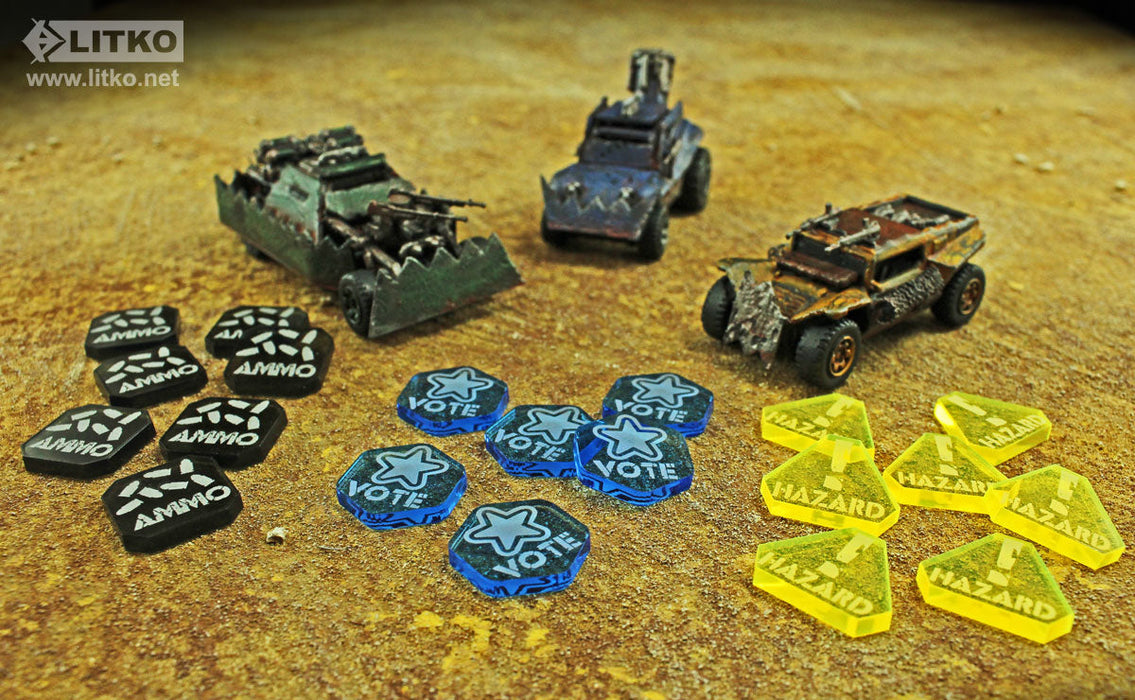 LITKO Gaslands Miniatures Game Token Set (50)-Tokens-LITKO Game Accessories
