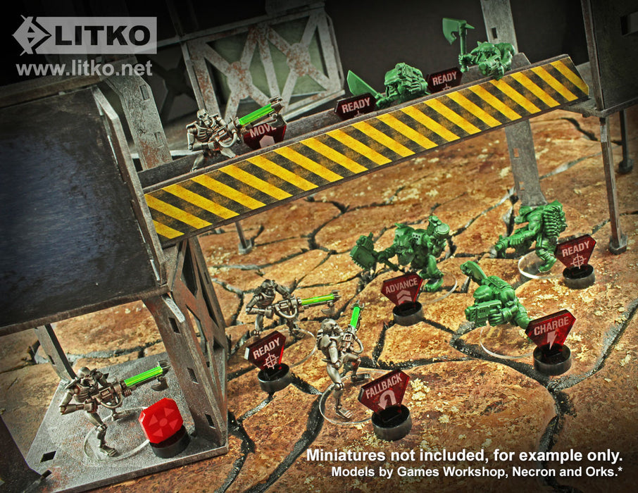 LITKO Combat Mega-Marker Set Compatible with Warhammer: Kill Team, Translucent Red & Red (30)-Tokens-LITKO Game Accessories