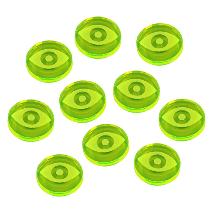 LITKO Space Fighter 2nd Edition Focus Tokens, Fluorescent Green (10)-Tokens-LITKO Game Accessories