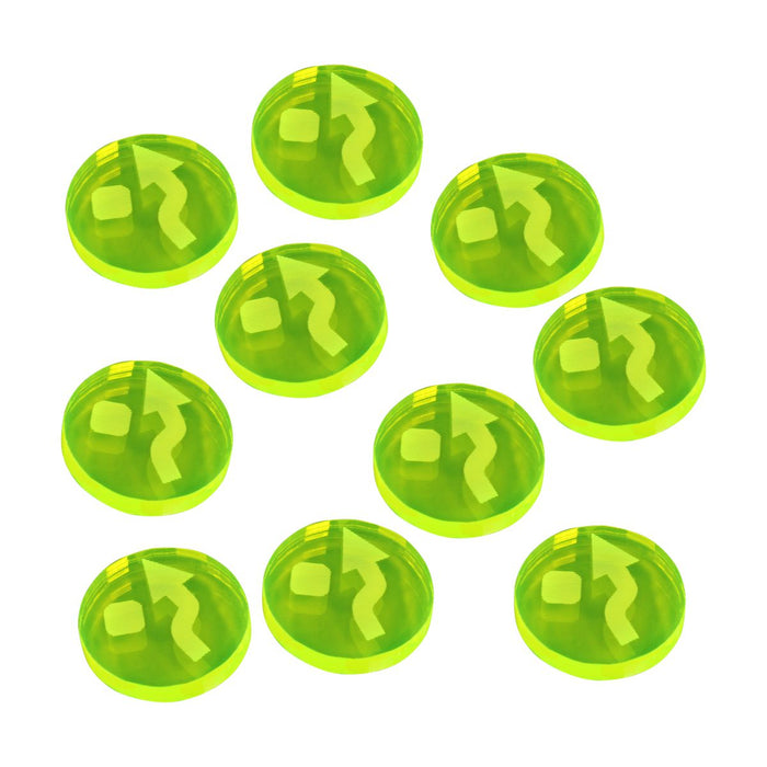 LITKO Space Fighter 2nd Edition Evade Tokens, Fluorescent Green (10) - LITKO Game Accessories