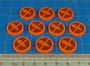 LITKO Space Fighter 2nd Edition Disarmed Tokens, Fluorescent Orange (10)-Tokens-LITKO Game Accessories