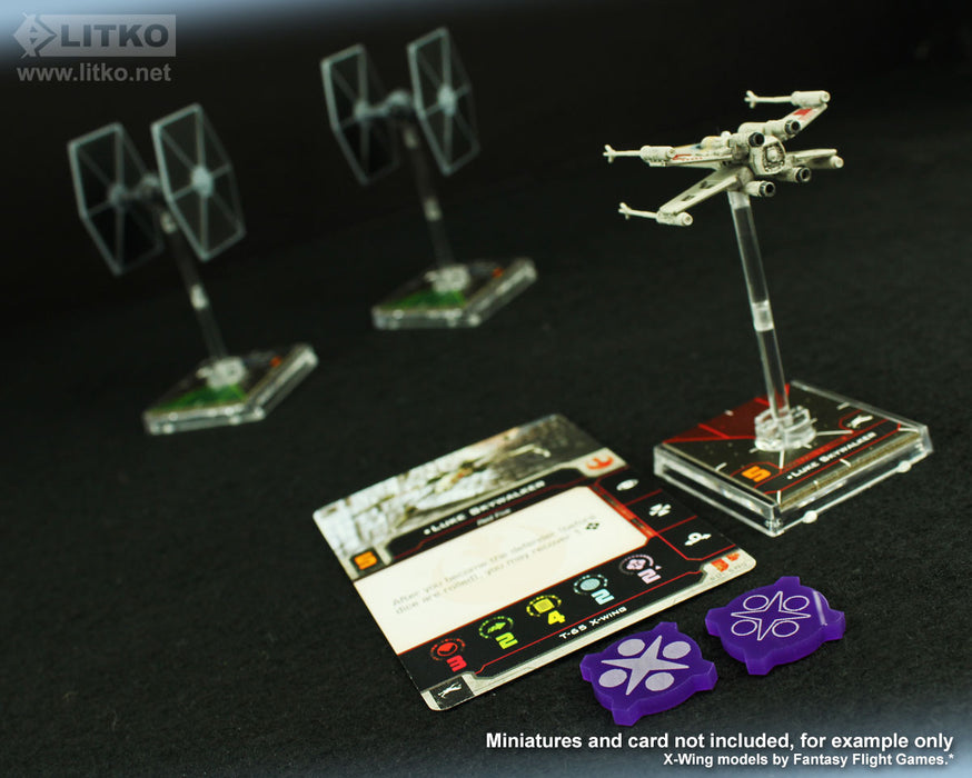 Shield Token Acrylic set comatible with X-Wing (5) 