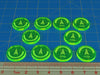 LITKO Space Fighter 2nd Edition Reinforce Tokens, Fluorescent Green (10)-Tokens-LITKO Game Accessories