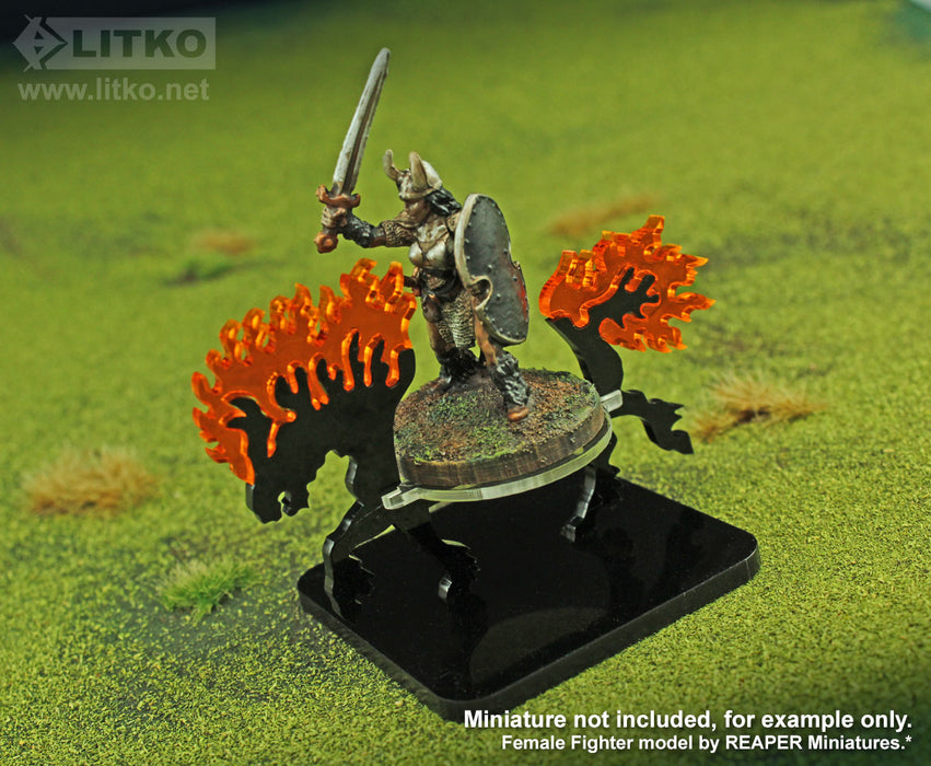 LITKO Nightmare Steed Character Mount with 2-inch Base-Character Mount-LITKO Game Accessories