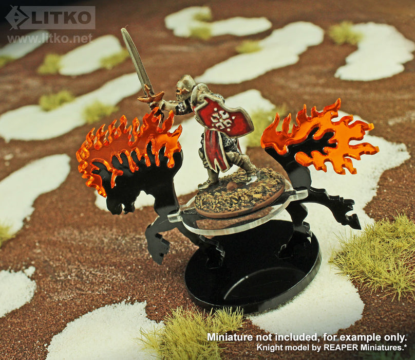 LITKO Nightmare Steed Character Mount with 40mm Circular Base-Character Mount-LITKO Game Accessories