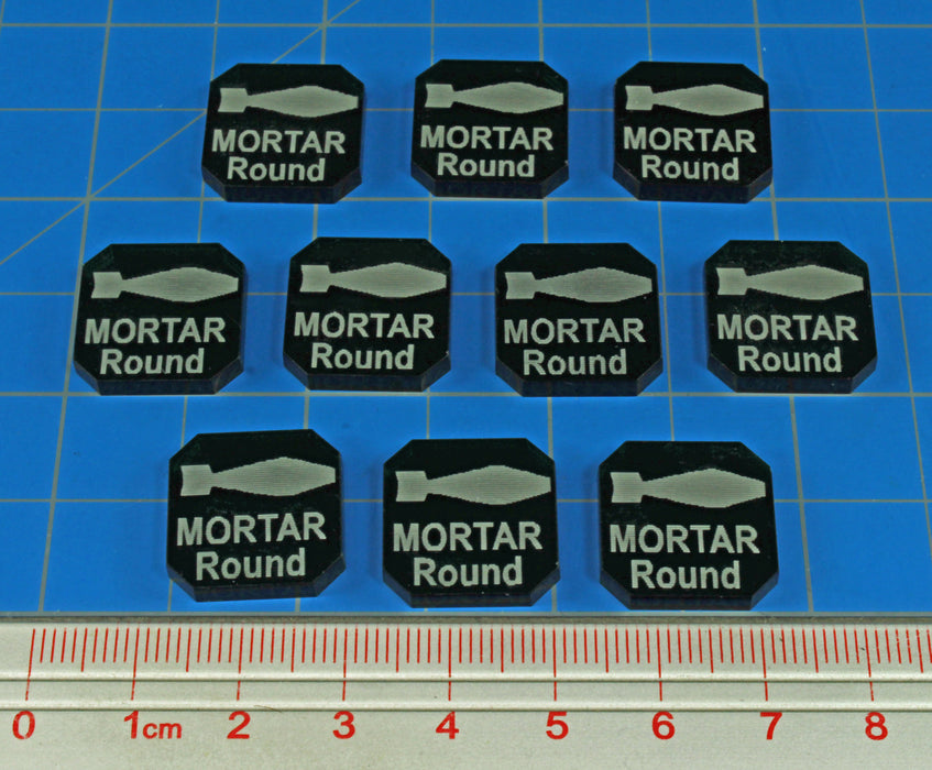 Gaslands Miniatures Game Mortar Round Ammo Tokens, Translucent Green (10)-Tokens-LITKO Game Accessories