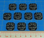 Gaslands Miniatures Game Caltrop Load Ammo Tokens, Translucent Grey (10)-Tokens-LITKO Game Accessories