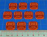 Gaslands Miniatures Game Nitro Booster Ammo Tokens, Fluorescent Orange (10)-Tokens-LITKO Game Accessories