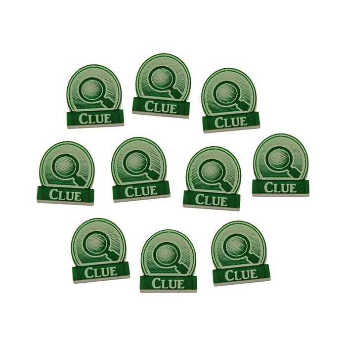 LITKO Clue Tokens Compatible with Arkham 3rd Edition, Translucent Green (10)-Tokens-LITKO Game Accessories