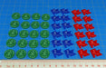LITKO Token Set Compatible with Dux Bellorum, Multi-color (44)-Tokens-LITKO Game Accessories