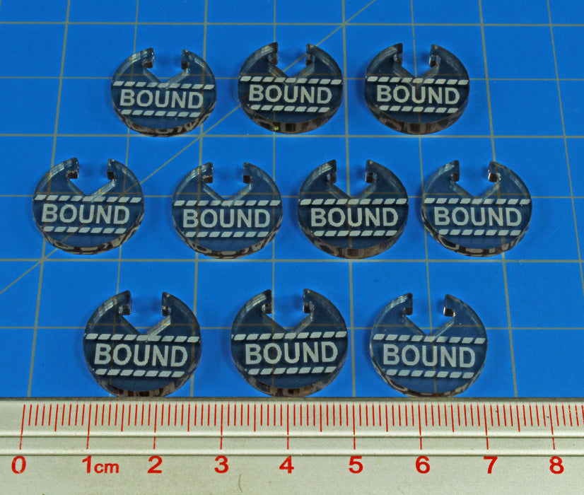 LITKO Bound Tokens compatible with the Savage Worlds Game System, Transparent Bronze (10)-Tokens-LITKO Game Accessories