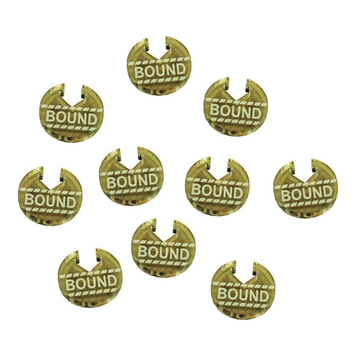 LITKO Bound Tokens compatible with the Savage Worlds Game System, Transparent Bronze (10) - LITKO Game Accessories