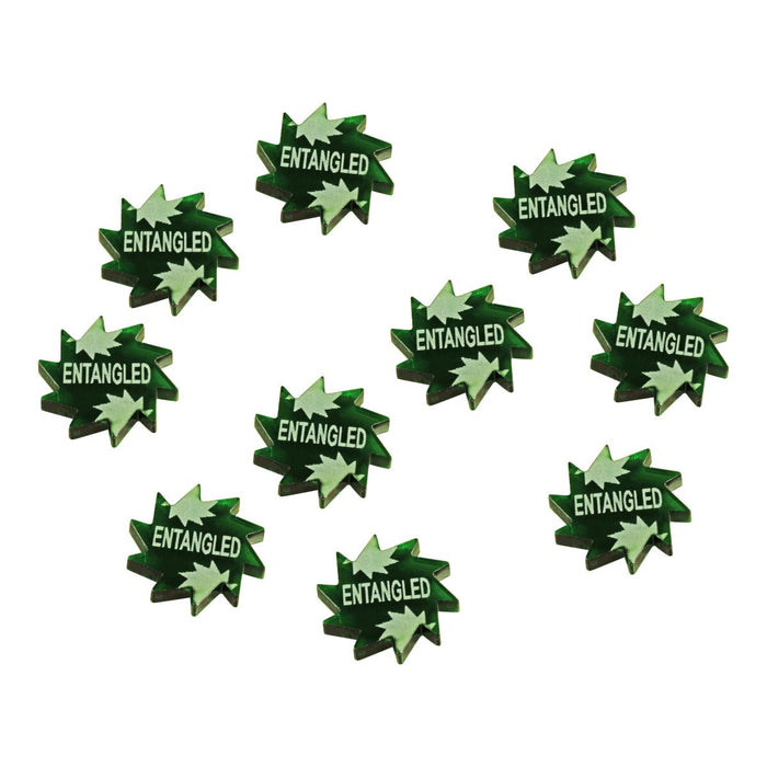 LITKO Entangled Tokens compatible with the Savage Worlds Game System, Translucent Green (10)-Tokens-LITKO Game Accessories