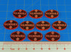 LITKO Vulnerable Tokens compatible with the Savage Worlds Game System, Fluorescent Amber (10)-Tokens-LITKO Game Accessories