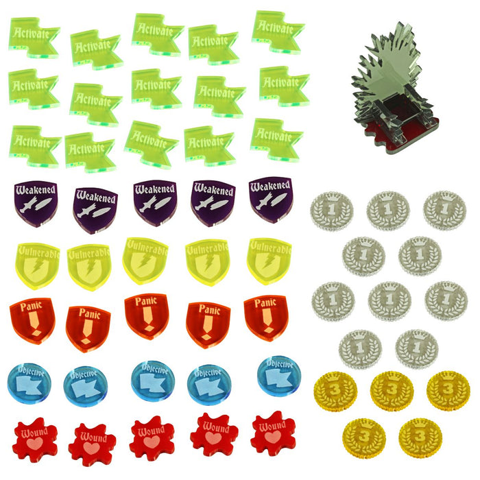 LITKO Token Upgrade Set Compatible with Ice & Fire Tabletop Miniatures Game, Multi-Color (56)-Tokens-LITKO Game Accessories