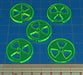 LITKO Large Radiation Tokens, Fluorescent Green (5)-Tokens-LITKO Game Accessories