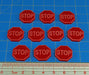 LITKO Stop Sign Tokens, Red (10)-Tokens-LITKO Game Accessories