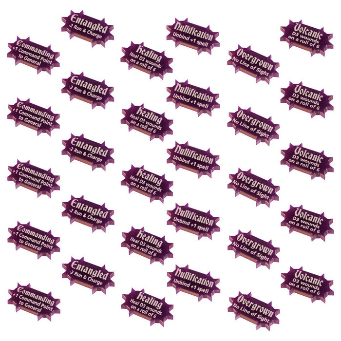 LITKO Scenery Effects Token Set, Compatible with AoS: 2019 GH, Purple (30)-Tokens-LITKO Game Accessories