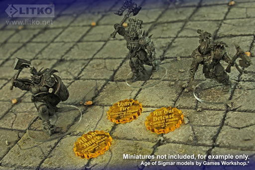LITKO Command Ability Token Set Compatible with Warhammer: Age of Sigmar: General's Handbook (2019) (6)-Tokens-LITKO Game Accessories