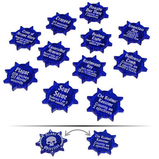 LITKO Double-Sided Arcane Objectives Token Set Warhammer: Age of Sigmar: General's Handbook (2019) (11)-Tokens-LITKO Game Accessories
