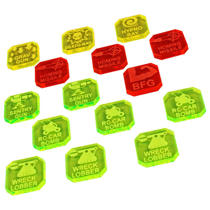 Gaslands Weapon Token Expansion Set, Multi-Colored (15)-Tokens-LITKO Game Accessories