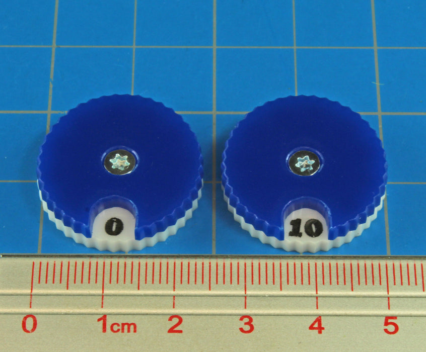 LITKO Circular Combat Dials, Numbered 0-10, Blue (2)-Status Dials-LITKO Game Accessories