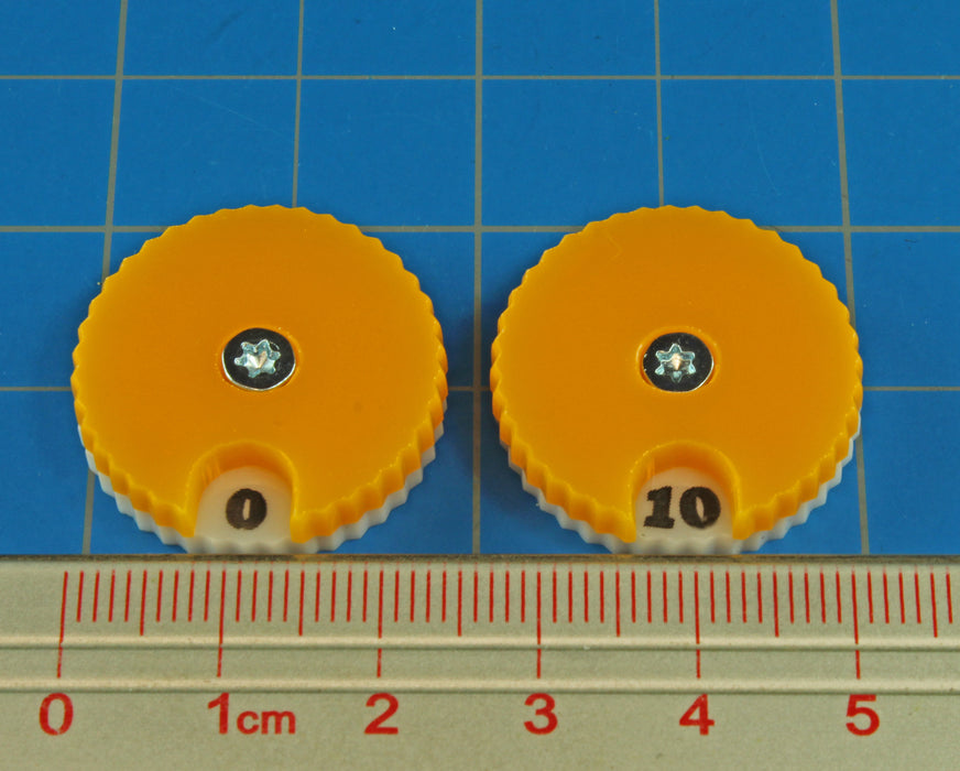 LITKO Circular Combat Dials, Numbered 0-10, Gold (2)-Status Dials-LITKO Game Accessories