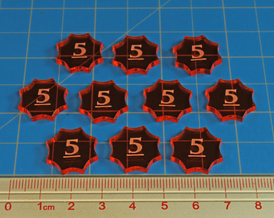 LITKO 5-Spice Tokens compatible with Dune Board Game, Fluorescent Amber (10)-Tokens-LITKO Game Accessories