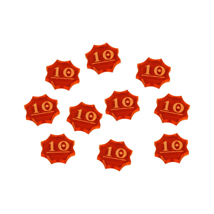 LITKO 10-Spice Tokens compatible with Dune Board Game, Fluorescent Amber (10)-Tokens-LITKO Game Accessories